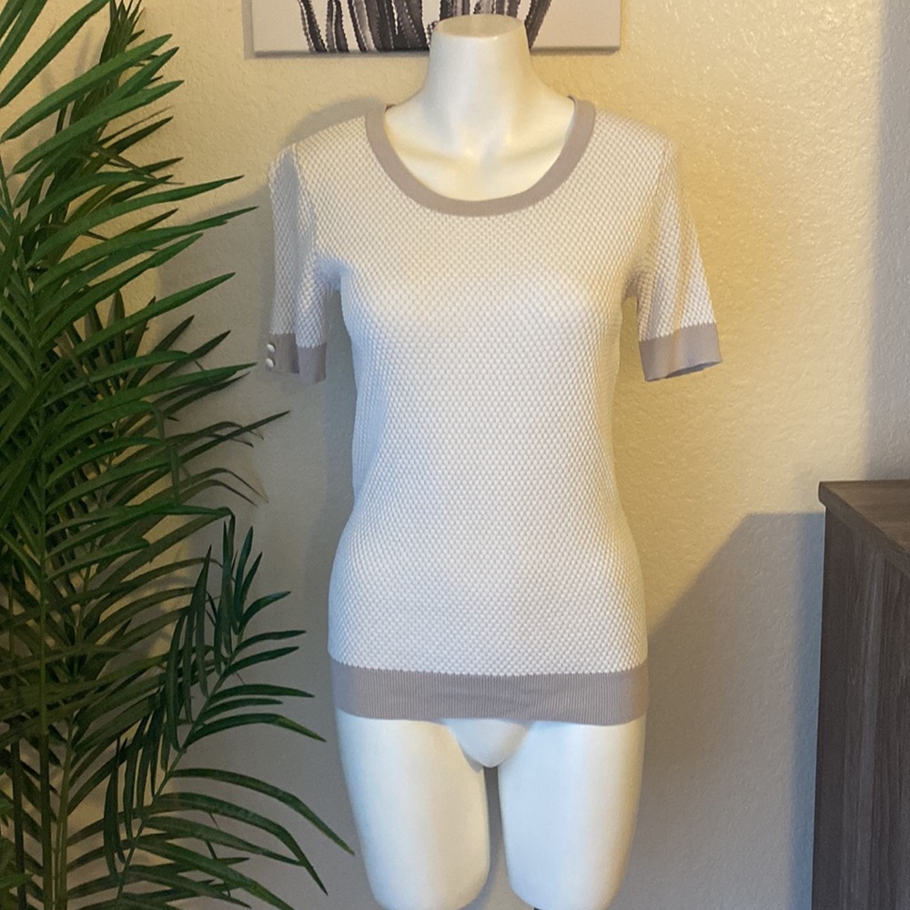 ‼️Closet Clear Out‼️ White and Tan Top